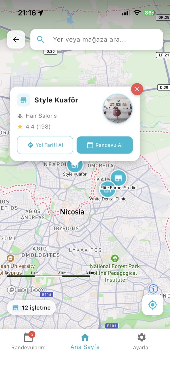 Rezbee map view