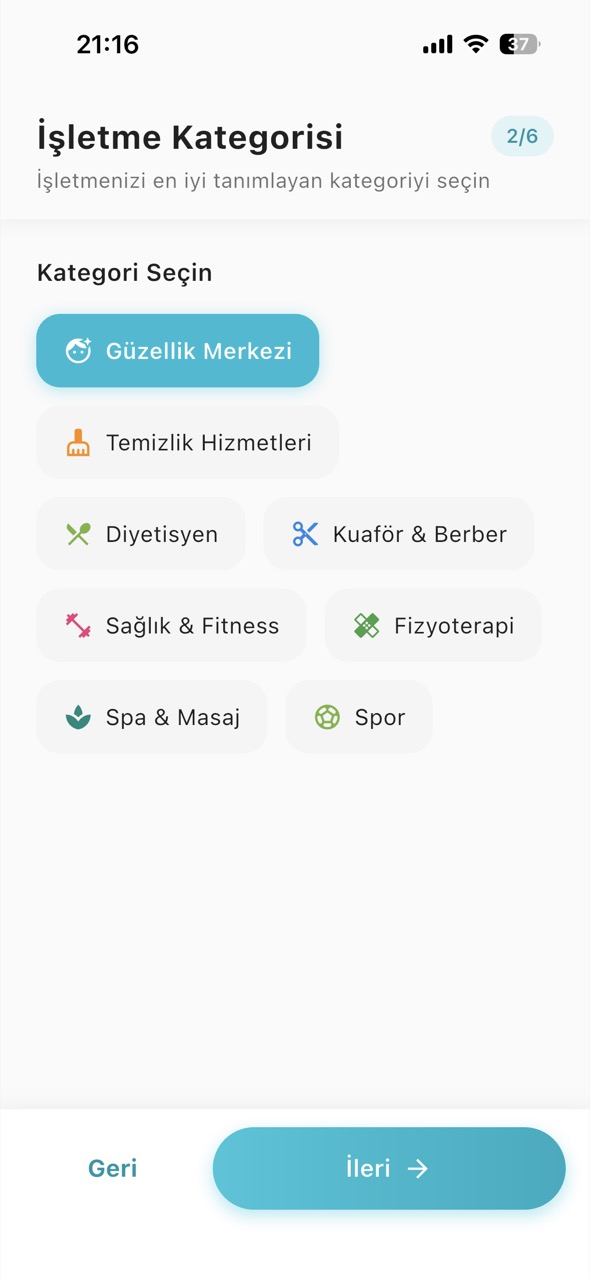 İşletme kategorisi
