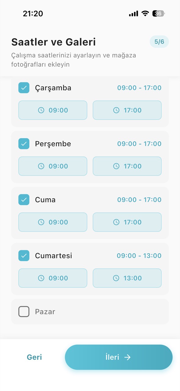 Çalışma saatleri